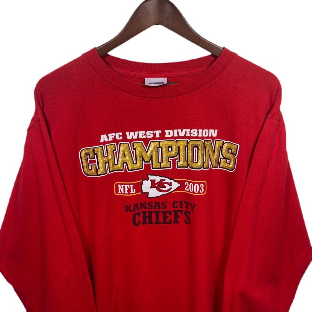 Y2K 2003 Kansas City Chiefs Champions Long sleeve Graphic T-shirt size L